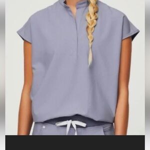 Figs Set Vapor Blue Rafella Top  and Zamora pants small